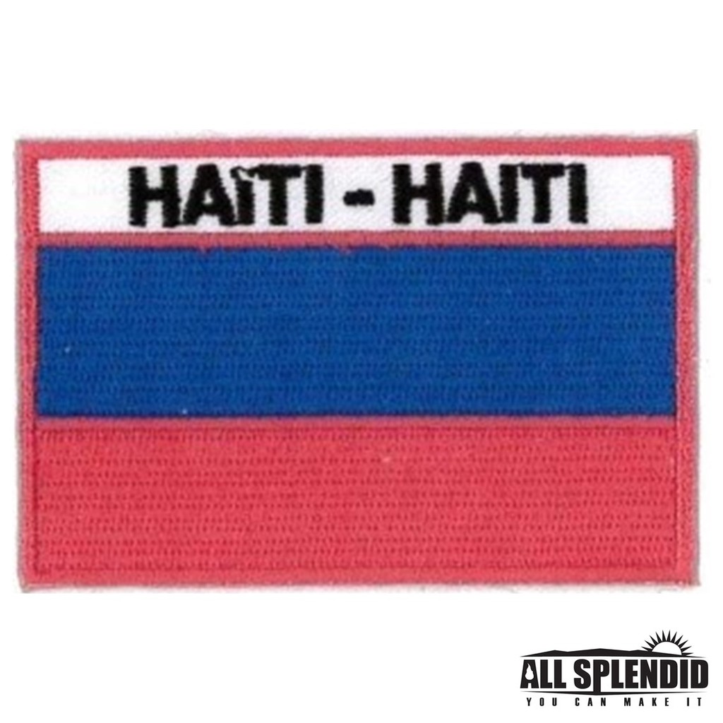 【A-ONE】海地 Haiti 電繡布章 國旗刺繡貼布 DIY肩章 手作文創 補丁貼 帽子燙貼片