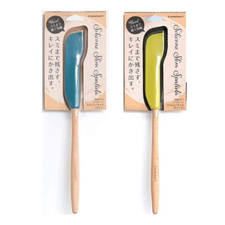 日本 SUNCRAFT 川鳩 木柄矽膠 刮刀 抹刀 料理