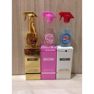 Moschino 小清新/小粉紅/亮金金女性淡香水5ml*3入/小香水