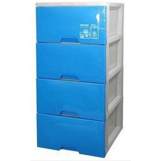 HOUSE 好漾四層收納櫃 (紅.藍.綠色) 收納箱 / 塑膠盒 DWKD020-B