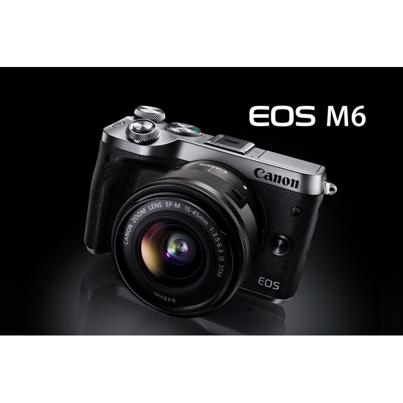 二手近全新 Canon EOS M6 無外盒/兩鏡頭/64G高速記憶卡/兩顆電池