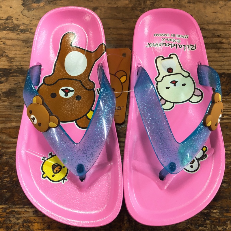 拉拉熊🐻粉色女童夾腳拖鞋