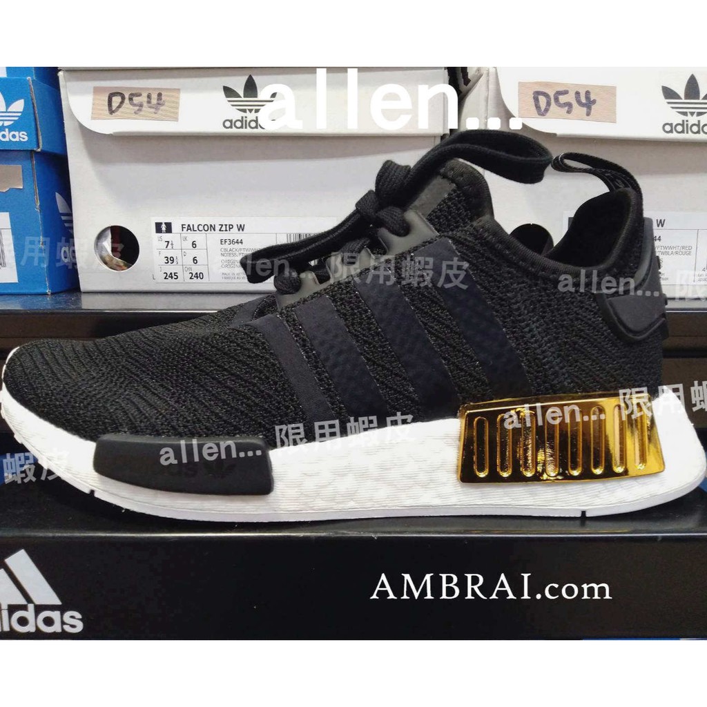 台灣門市代購adidas Nmd R1 皇家黑金襪套慢跑鞋休閒老爹黑愛迪達boost Gs Eg6702 蝦皮購物