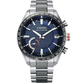 CITIZEN 星辰 (CC3085-51L) 代言人廣告款 光動能GPS衛星對時鈦金屬腕錶-藍面/43.5mm