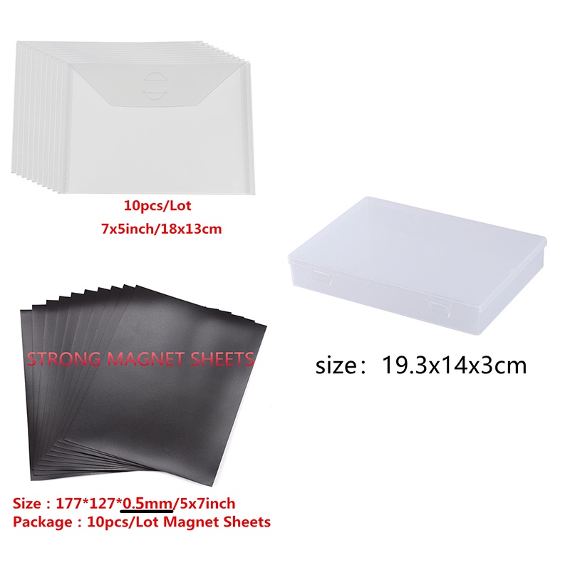 刀模印章工藝品收納袋收納盒磁性板 DIY工具卡片整理 18x13 cm 收纳袋 005