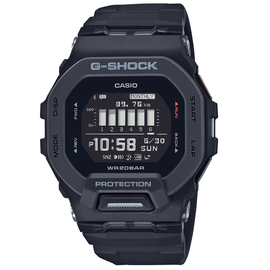 CASIO 卡西歐 G-SHOCK 經典 計步 手錶 GBD-200-1