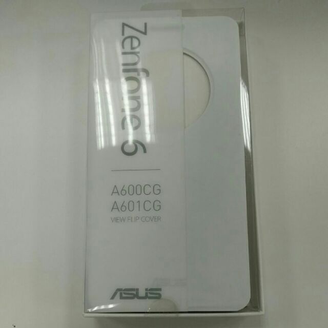 Asus Zenfone6原廠白色側掀皮套