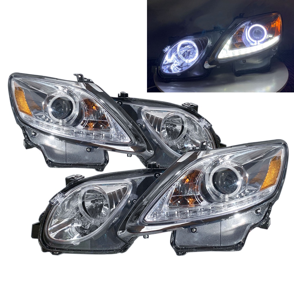 卡嗶車燈 適用於 LEXUS 凌志 GS350 GS450h S190 MK3 06-11 光導LED眼光圈 大燈