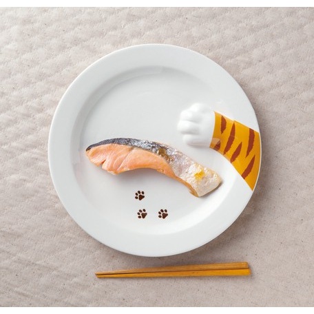 🔥現貨🔥療癒立體貓掌盤子 日本空運餐盤 可愛圓形盤子 貓咪盤子 送禮 白色盤子 白盤 餐具 點心盤 盤子 盤 梨多小姐