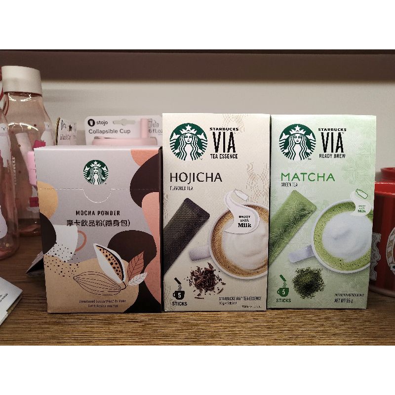 現貨 星巴克抹茶飲品粉，抹茶粉，星巴克VIA抹茶粉，福吉茶組，VIA福吉茶，摩卡飲品粉(隨身包)，摩卡粉