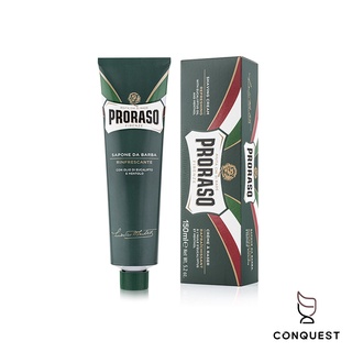 【 CONQUEST 】Proraso 義大利 刮鬍膏 刮鬍皂 刮鬍泡 綠色薄荷沁涼配方 各種鬍鬚毛質皆適用 入門刮鬍膏