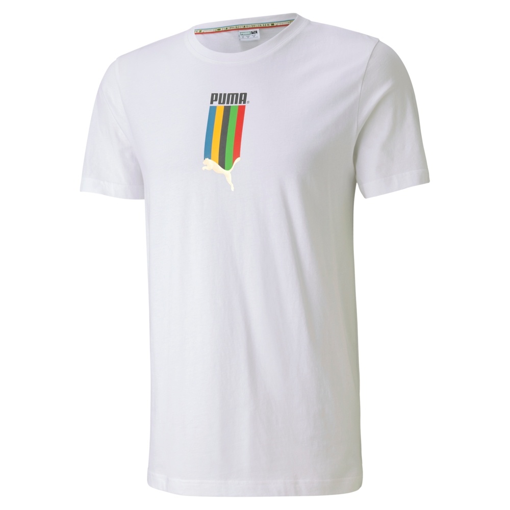 PUMA 流行系列TFS Worldhood短袖T恤(M) 男短袖上衣 59761452 白 歐規