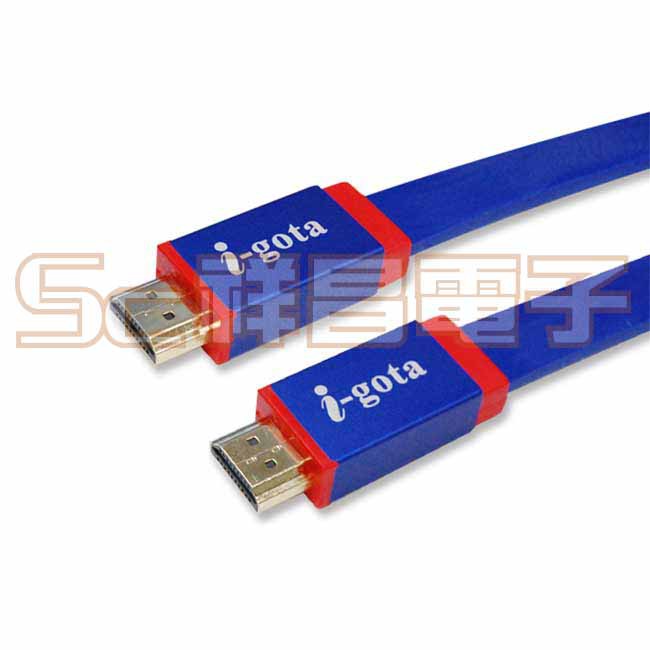 【祥昌電子】i-gota 真 HDMI 2.0公對公 高清晰影音傳輸線 扁線 電視線 (1.8M / 3M / 5M)