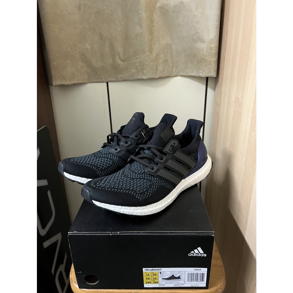 (全新) adidas Ultra BOOST 1.0 復刻 正品 黑紫 US:11 正品 馬牌底 G28319