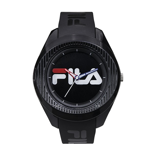 【FILA 斐樂】大錶徑簡約LOGO造型腕錶-個性黑/38-160-004/台灣總代理公司貨享半年保固