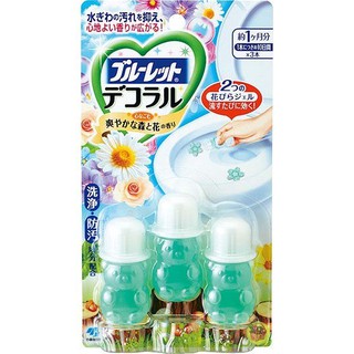【JPGO 日本購】日本製 小林製藥 馬桶消臭花型凝膠 7.5gx3入~森林綠