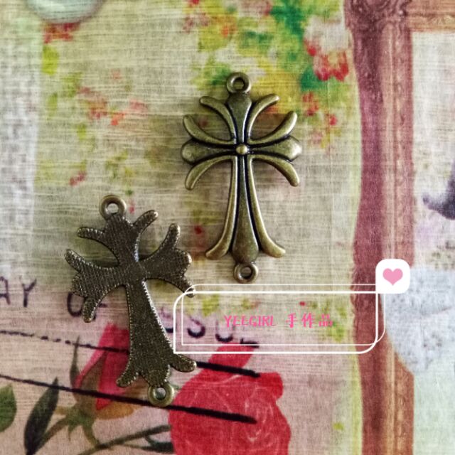 Yeegirl 手作 復古十字架配飾diy手作材料 蝦皮購物