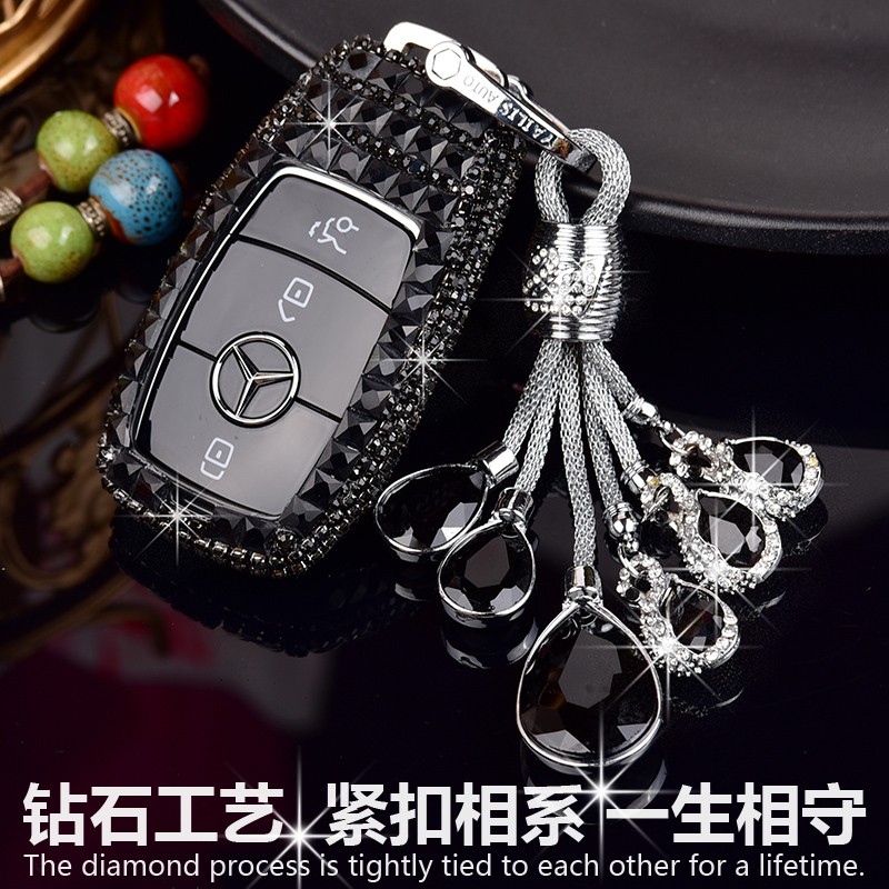 【小符精品】BENZ水鑽鑰匙套 賓士 新E級 GLC C180 E300L A200L CLA C260L GLB 鑽石