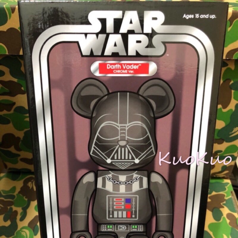 BE@RBRICK DARTH VADER(TM) CHROME 星際大戰 STAR WARS 黑武士400%