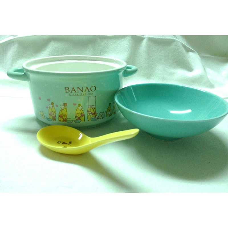 [祥祥小屋] BANAO 香蕉先生  時間有點碗 陶瓷碗 全新