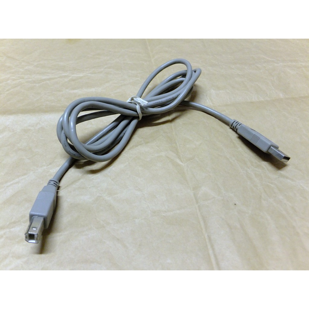 良品 ~ 灰色 USB Type-A 公頭 to Type-B 母頭 連接線 訊號線 (150cm)