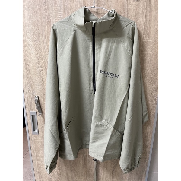 FOG FEAR OF GOD ESSENTIALS HALF ZIP TRACK JACKET衝鋒衣（XL)