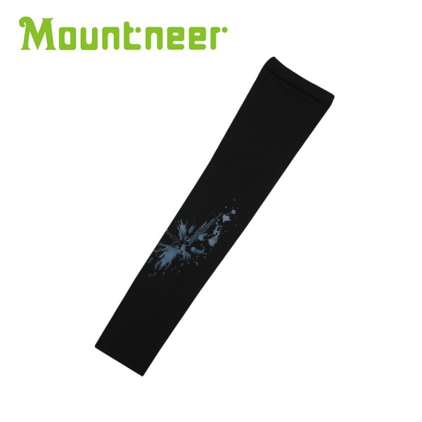 【Mountneer 山林 中性抗UV反光袖套 黑】 11K97/防曬袖套/防曬手套/自行車/機車/悠遊山水