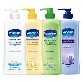 【喬娜莉亞美妝】 Vaseline 凡士林 經典潤膚露 專業修護/深層修護/蘆薈舒緩/香薰舒緩 400ml