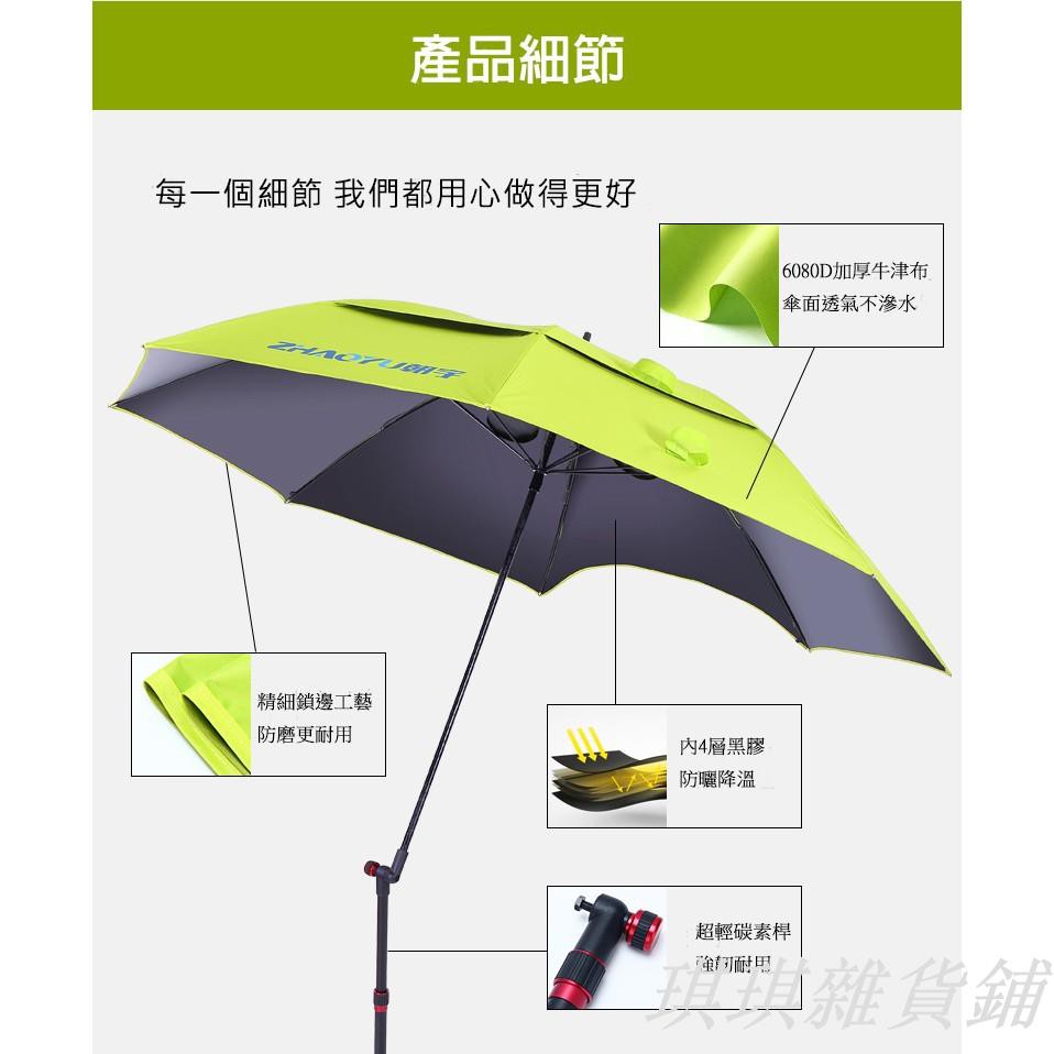 【熱賣】【爆款】今夏最夯-2M 碳素桿骨 萬向傘 抗UV 釣魚傘 遮陽休閒垂釣 帶收納包 漁具 陽傘