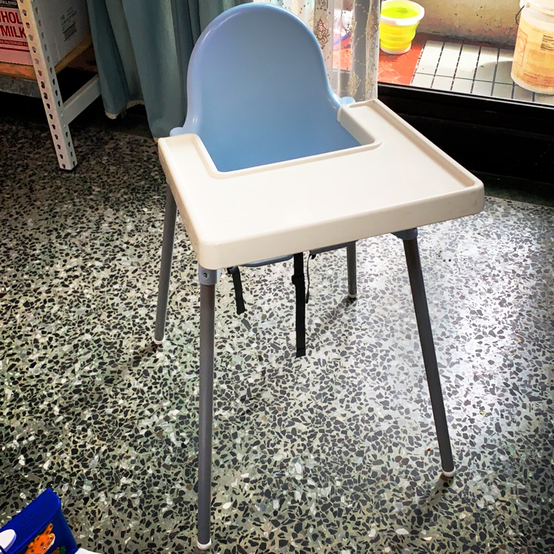 ikea Antilop 寶寶椅 二手 淺藍帶桌板
