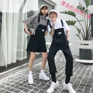 【COUPLE】2022情侶裝💕套裝夏季新品 男女個性男女短袖背帶褲套裝
