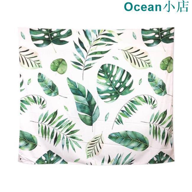 Ocean小店桃皮絨北歐芭蕉葉掛毯掛布ins背景布韓國裝飾房間壁毯床頭墻面 蝦皮購物