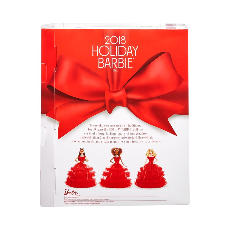 holiday barbie 2018 brunette