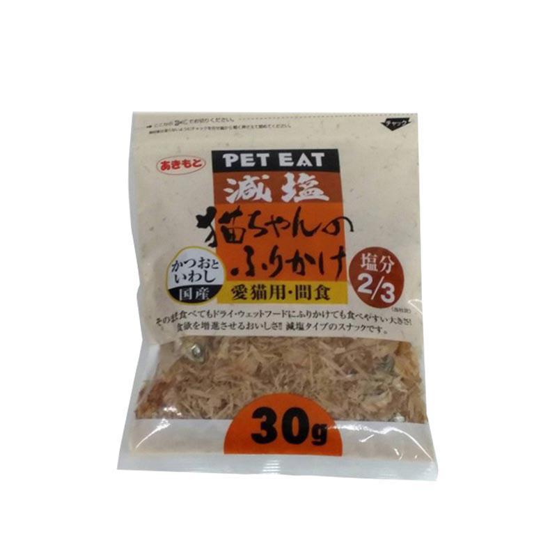 PET EAT 元氣王《減鹽鰹魚薄片+小魚乾》30g 貓零食