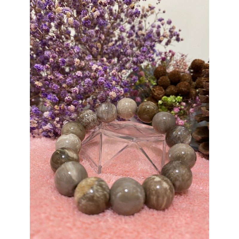 16咪木化石 木化玉 樹化玉手珠有明顯礦缺便宜賣 蝦皮購物