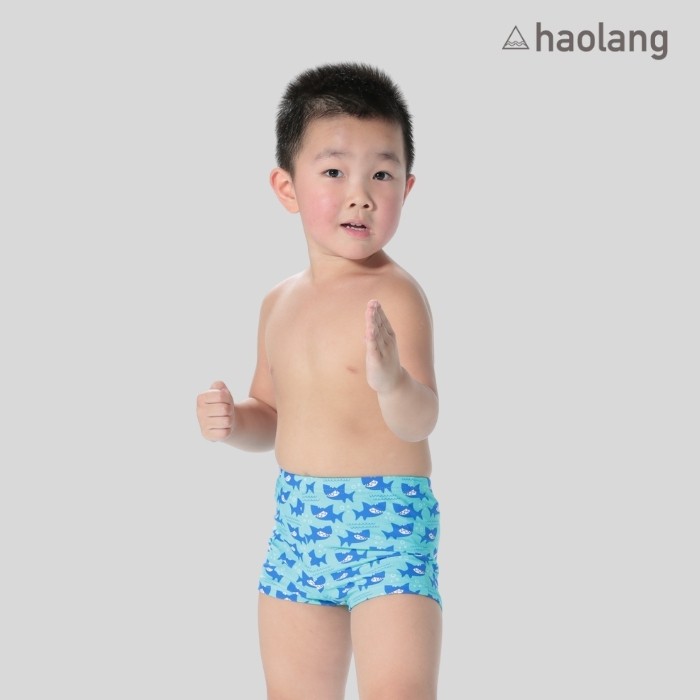 Haolang 鯊魚男童四角泳褲/兒童泳褲