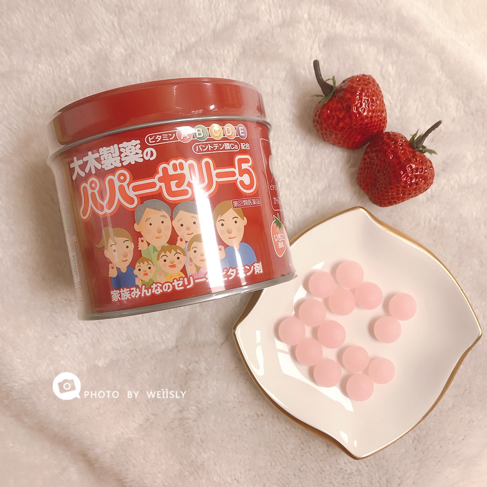 日本大木製藥兒童維他命軟糖  草莓口味 120粒裝