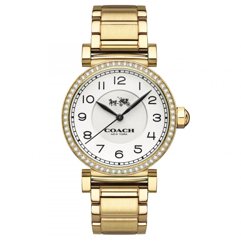 COACH 女錶 32mm 手錶 腕錶 晶鑽錶 14502397 鋼錶帶 女錶 手錶 腕錶 晶鑽錶 香檳金色(現貨)