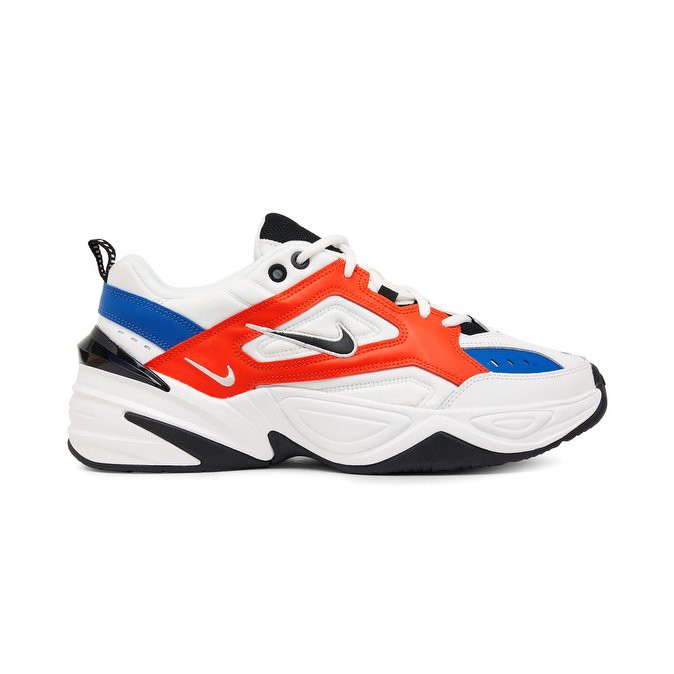 nike tekno blue red