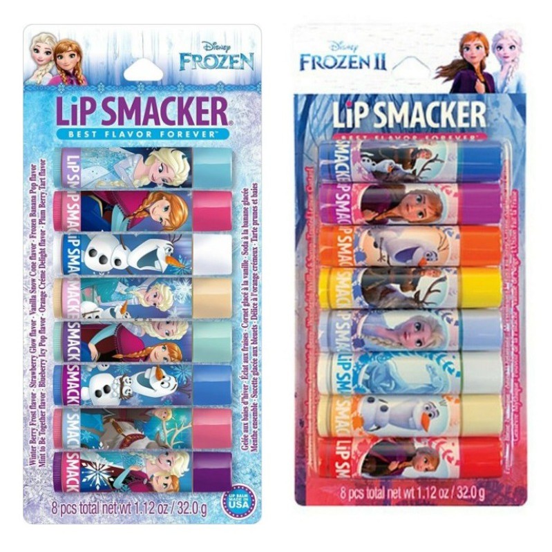 美國 Lip Smacker [ 冰雪奇緣系列護唇膏 ] Lip Smacker Frozen 八支組 兩款可選 全新品