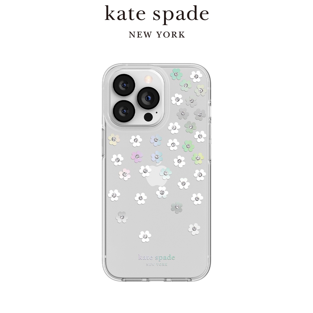 【kate spade】 iPhone 14/Pro/Plus/Pro Max 精品手機殼 幻彩小花