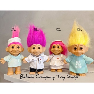 1980s VTG troll doll trolls 醫療團隊 醫生 病人 護理師 醜娃 巨魔娃娃 幸運小子 古董玩具