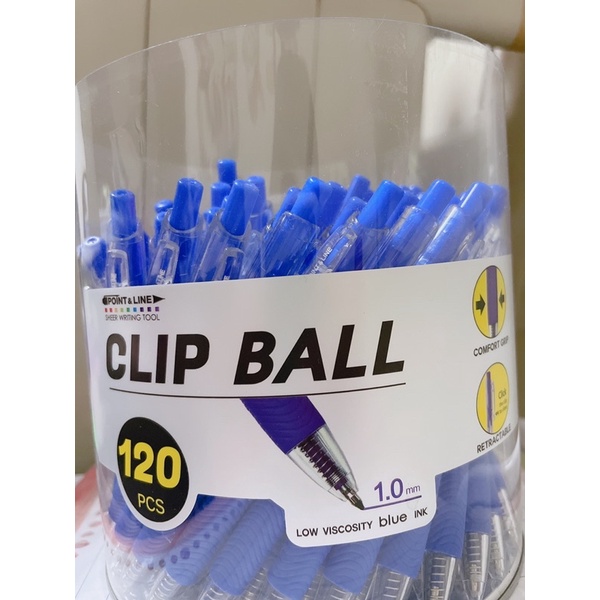 （全新）好市多 CLIP BALL Point &amp; Line 藍色 原子筆 1.0mm 好市多分購