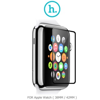 --庫米--HOCO Apple Watch 1/2/3 (38mm / 42mm) 滿版玻璃貼 防爆玻璃貼 鋼化玻璃貼