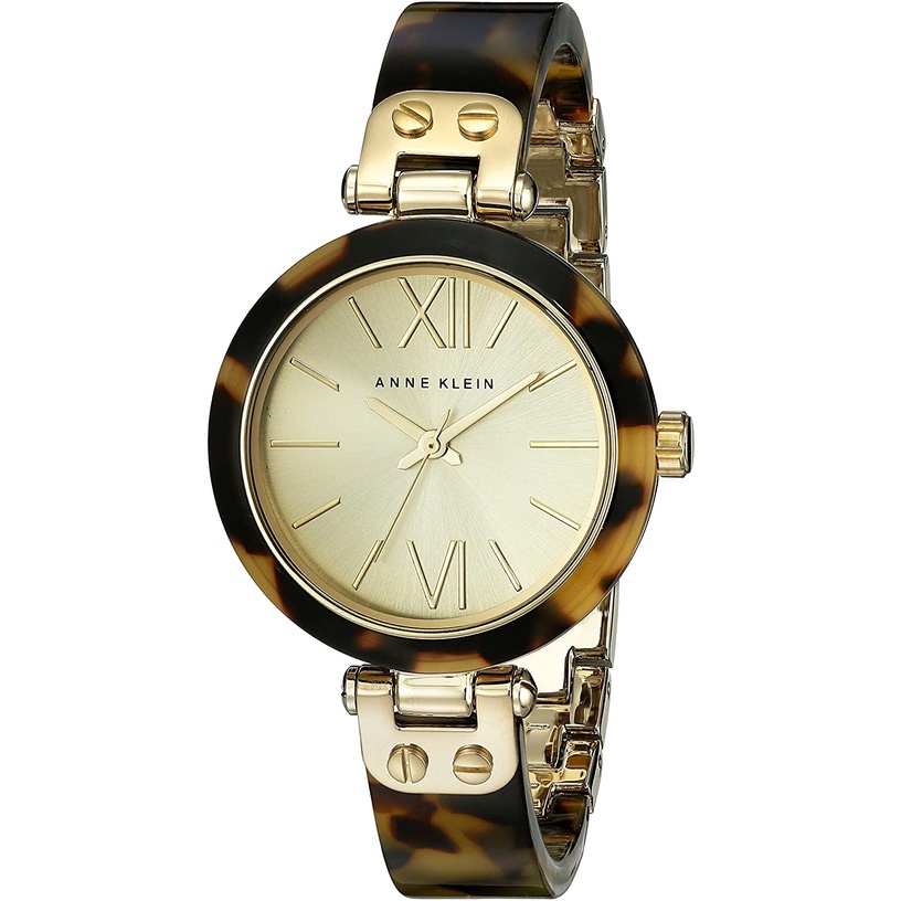 台灣現貨 當日出貨｜Anne Klein 金 玳瑁 棕色 琥珀 豹紋 樹脂 手錶 女錶 腕錶 錶 時髦 可調式 日系