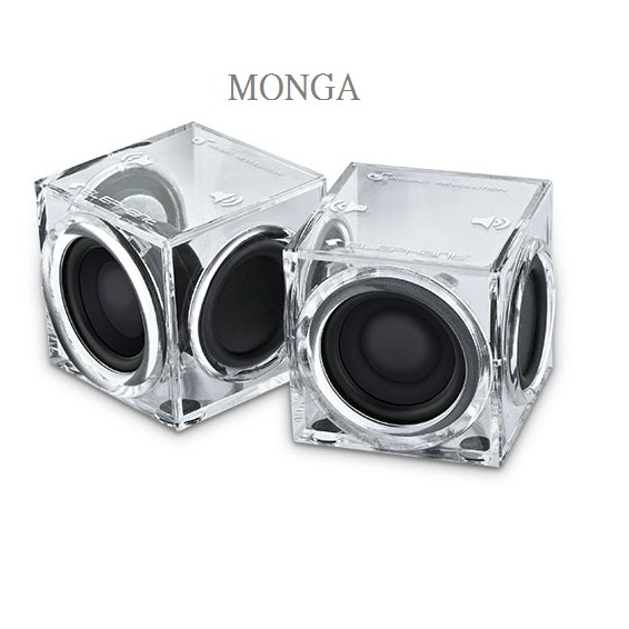 出清價  全新 MONGA迷你水晶喇叭 線控 使用PC 手機 電腦 車用喇叭