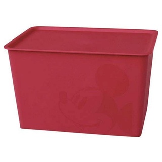 迪士尼 DISNEY 米奇 MICKEY 收納盒 收納箱附蓋(L/17L/紅色) 日本製