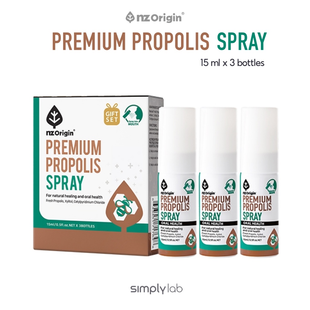 [NZ Origin]蜂膠噴劑 漱口水 Propolis Spray 45ml (15ml x 3 bottles)