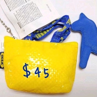 IKEA💯正版mini零錢包🔥熱賣款卡包鑰匙包编織袋原箱購入(非預購)