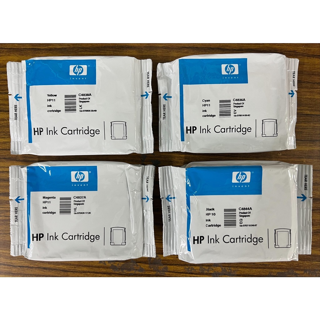 HP 10/11原廠 黑色 紅色 藍色 黃色 墨水匣(C4844A)(C4838A)(C4836A)(C4837A)
